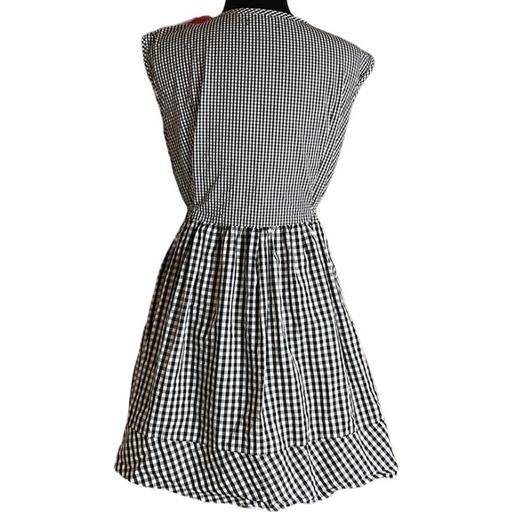 MADEWELL black & white sleeveless Midicheckered dress - Picture 2 of 6